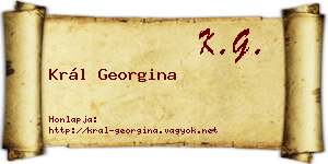 Král Georgina névjegykártya